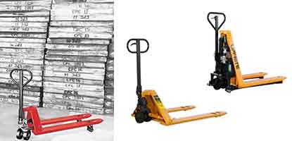 Pallet jack, low profile pallet jack, red pallet jack, economical pallet jack